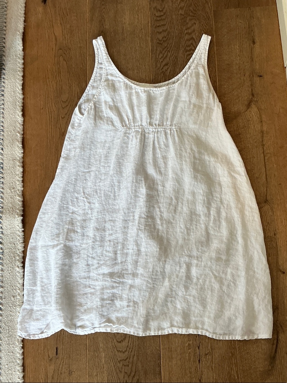 Wyeth by Todd Magill White Linen Midi Dress